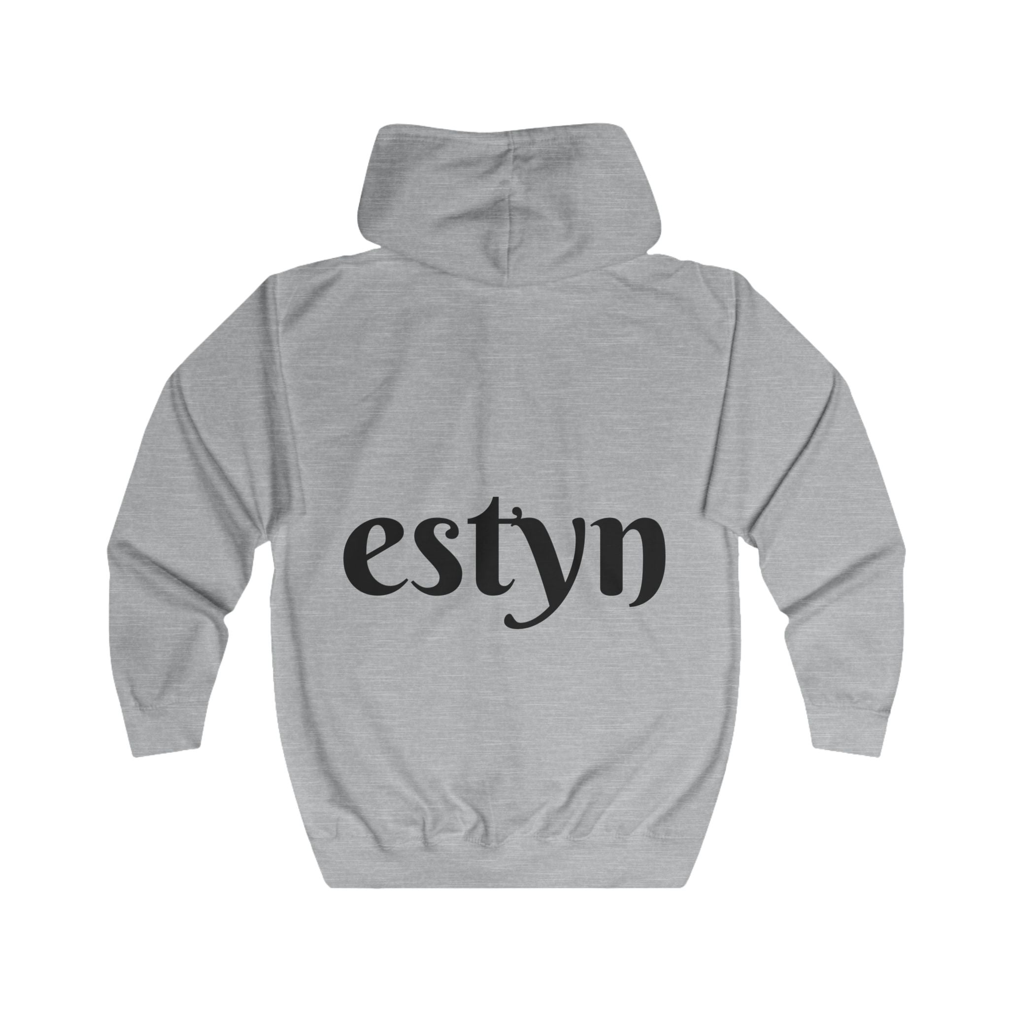 Estyn Iconic Zipper Hoodie | Signature Back Logo Streetwear