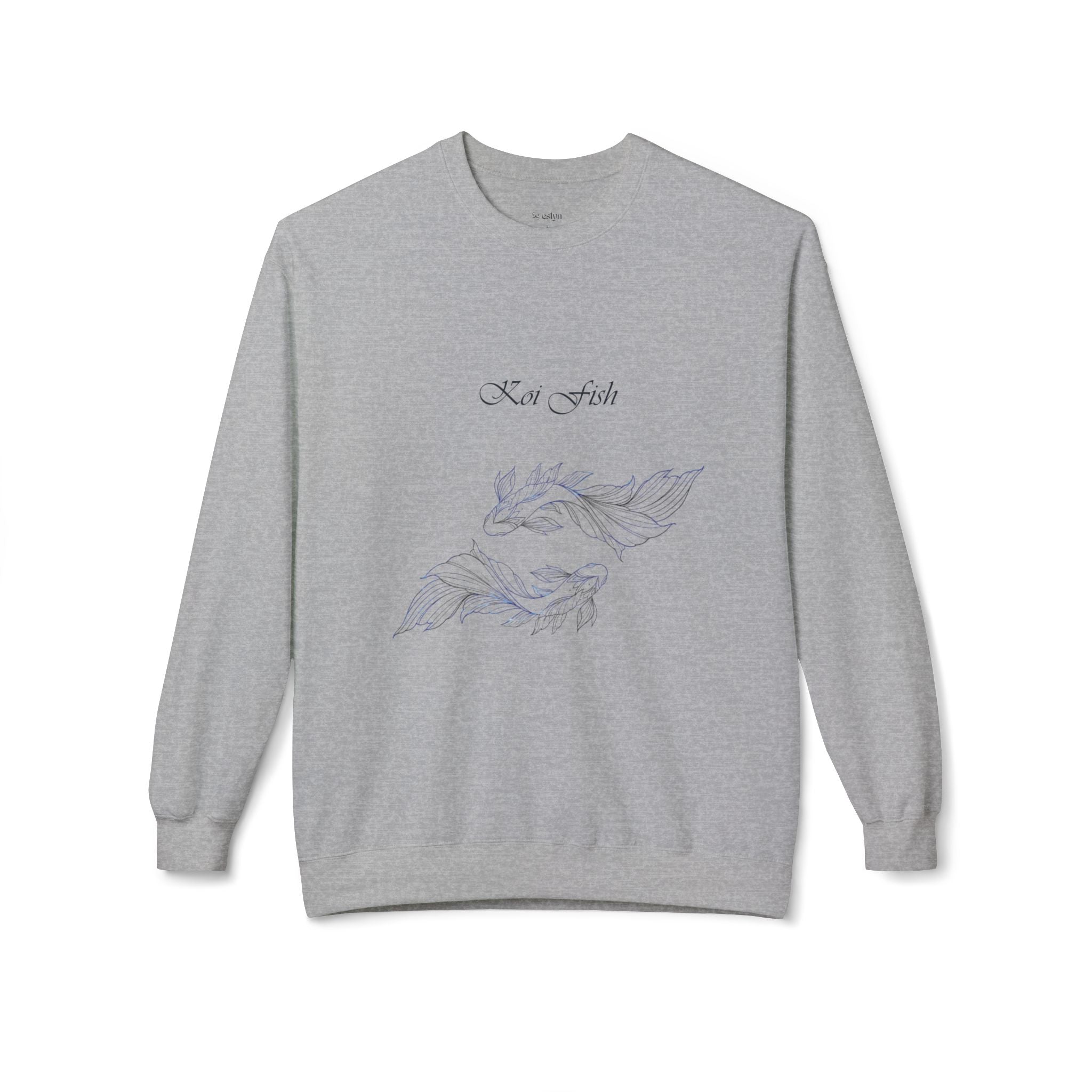 Koi Fish Sweatshirt Tranquil Design