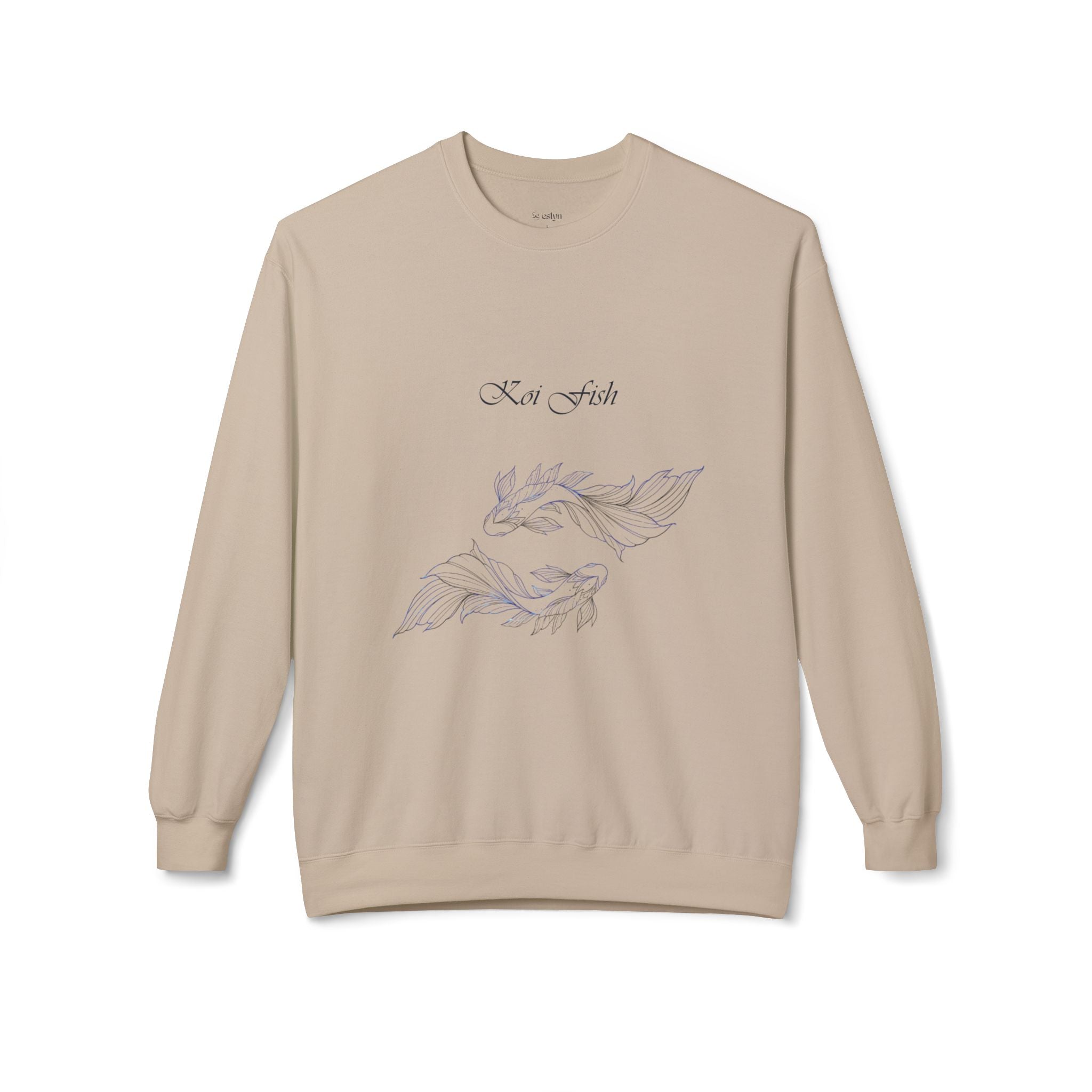 Koi Fish Sweatshirt Tranquil Design
